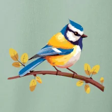 Sýkorka modřinka kreslená