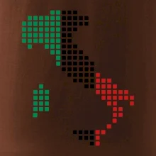 Itálie obrys vlajka