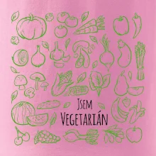 Jsem vegetarián - zelenina ve čtverci