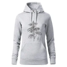 Konopí kytka černobílá