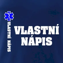 Hvězda života - vlastní nápis vpředu a vzadu