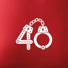 Narozeninové tričko pro policajta - pouta 40