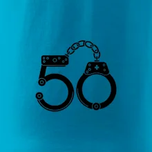 Narozeninové tričko pro policajta - pouta 50