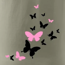 Motýli růžovo černí