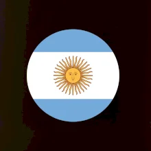 Argentina vlajka kulatá