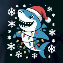 Vánoční žralok a vločky