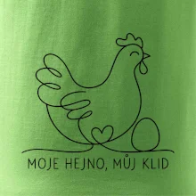 Minimalistická slepice s vejcem a srdcem