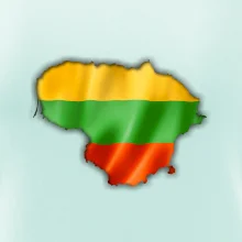 Litva vlajka mapa