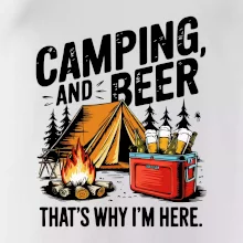 Černý nápis nápis Camping and beer Černý nápis nápis Camping and beer