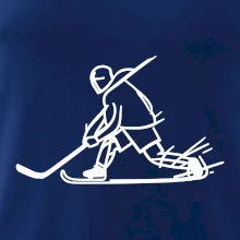 Kreslený hokejista tučnou fixou