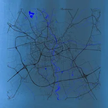 Olomouc - Mapa s vodními toky