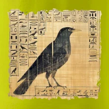 Egyptské hieroglyfy pták