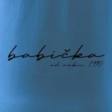 Psací nápis babička s ročníkem