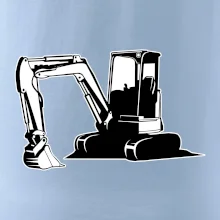 Bagr bez nápisu černobílý