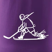 Kreslený hokejista tučnou fixou