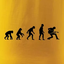 Evoluce kytarista - klečící Evoluce kytarista - klečící