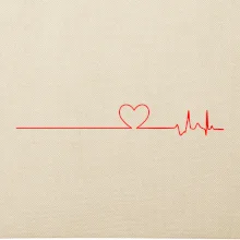 Poker EKG srdce červené