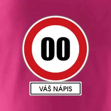 Dopravní značka - rychlost - váš nápis