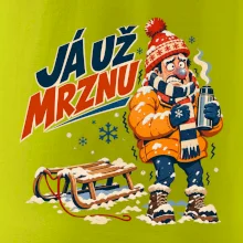 Rodinná vánoční trička - Já už mrznu táta sáňkování