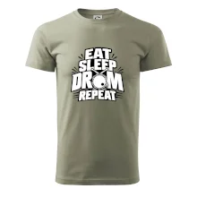 Eat sleep drum repeat - minimalistický bubenický slogan