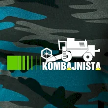 Kombajnista zelená a žlutá