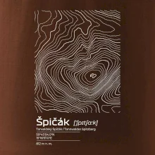 Špičák - vrstevnice v obdélníku