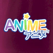 Anime nápis duhový