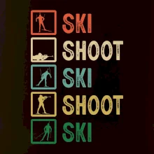 Biatlon ski shoot ski