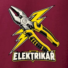 Elektrikář s bleskem a kleštěmi