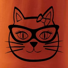 Kočičí holka s brýlemi