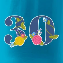 Květinové číslo kreslené - 30