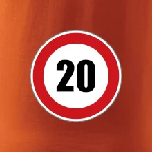 Dopravní značka - omezení rychlosti 20