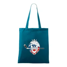 Lev s hokejkou v tlamě - Česká vlajka