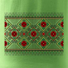 Ukrajinský vzor - Červeno Zelený