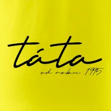 Psací nápis táta s ročníkem