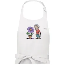 Stará paní plive na fialu