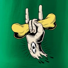 Rocková ruka kost a oko