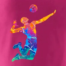 Volejbalista splash s míčem