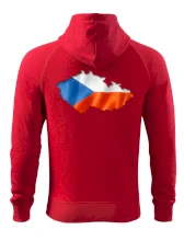 Česká vlajka v obrysu republiky