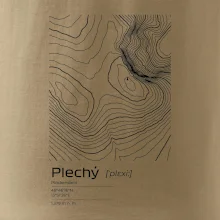 Plechý - vrstevnice v obdélníku