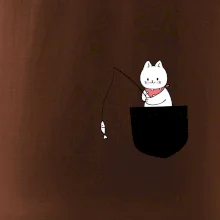 Kočka s rybou v kapse