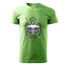 Ornamentální buben s paličkami - černobílý symbol