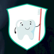 Zoubek na prsu - zubní kartáček