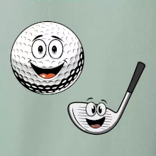 Parové triko - Golfová hůl a míček