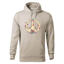 Peace symbol pískový