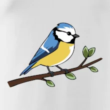 Sýkorka modřinka na větvi