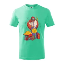 Horník těží bitcoiny