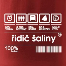 Čárový kód - řidič šaliny