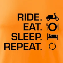 Ride Eat Sleep Repeat moto skútr