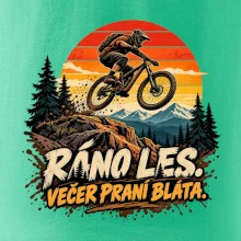 Ráno les večer praní bláta na kole